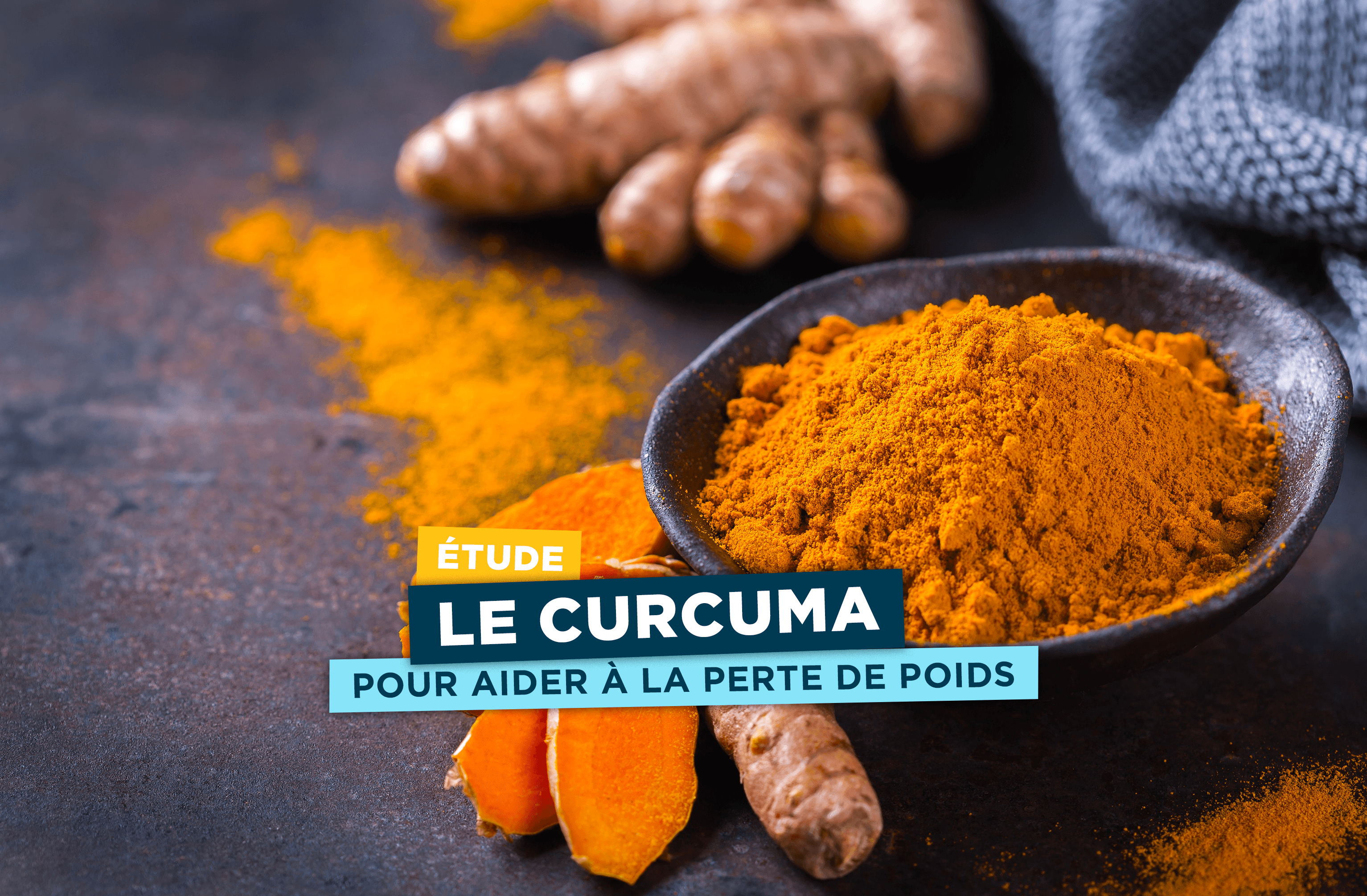 Le curcuma pour aider la perte de poids - AqeeLab Nutrition Image