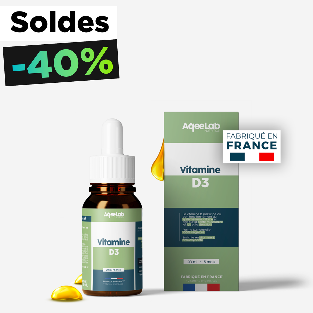 Vitamine D3 - Flacon gouttes
