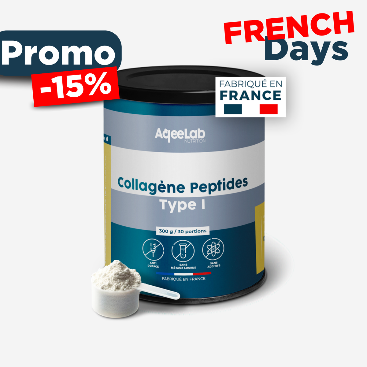 Peptides de Collagène Peptan type 1 - Poudre