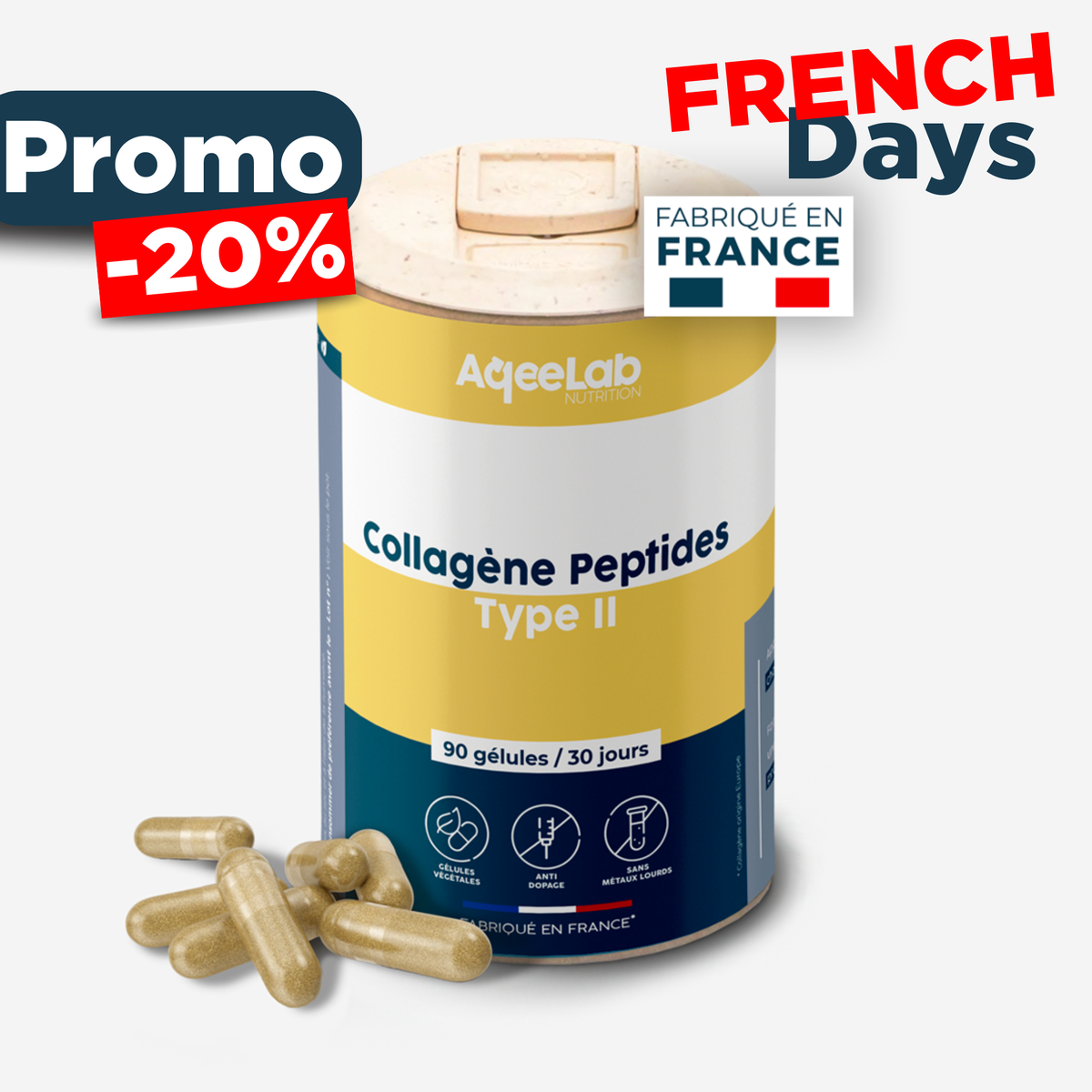 Peptides de collagène type 2 – Colartix® en gélules