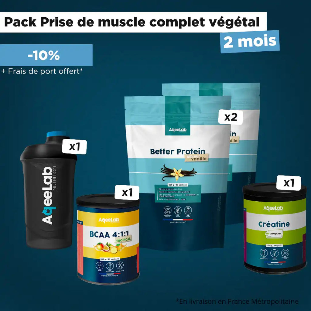 Pack Prise de muscle Complet Végétal