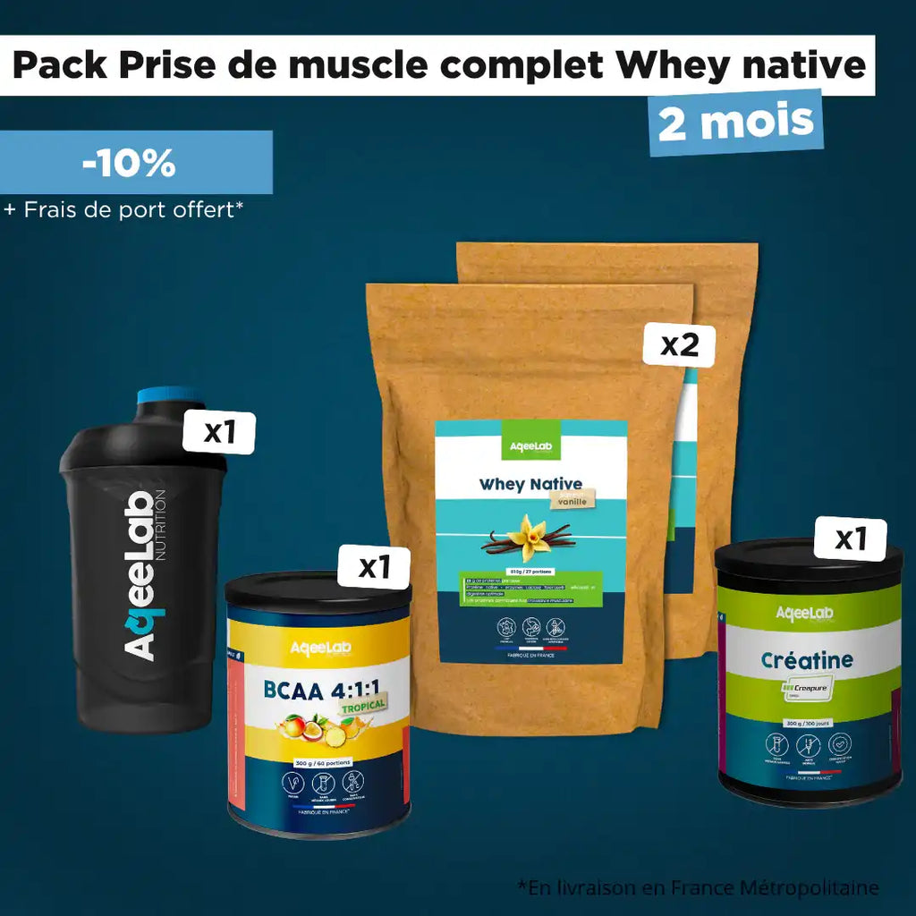 Pack Prise de muscle Complet Whey Native