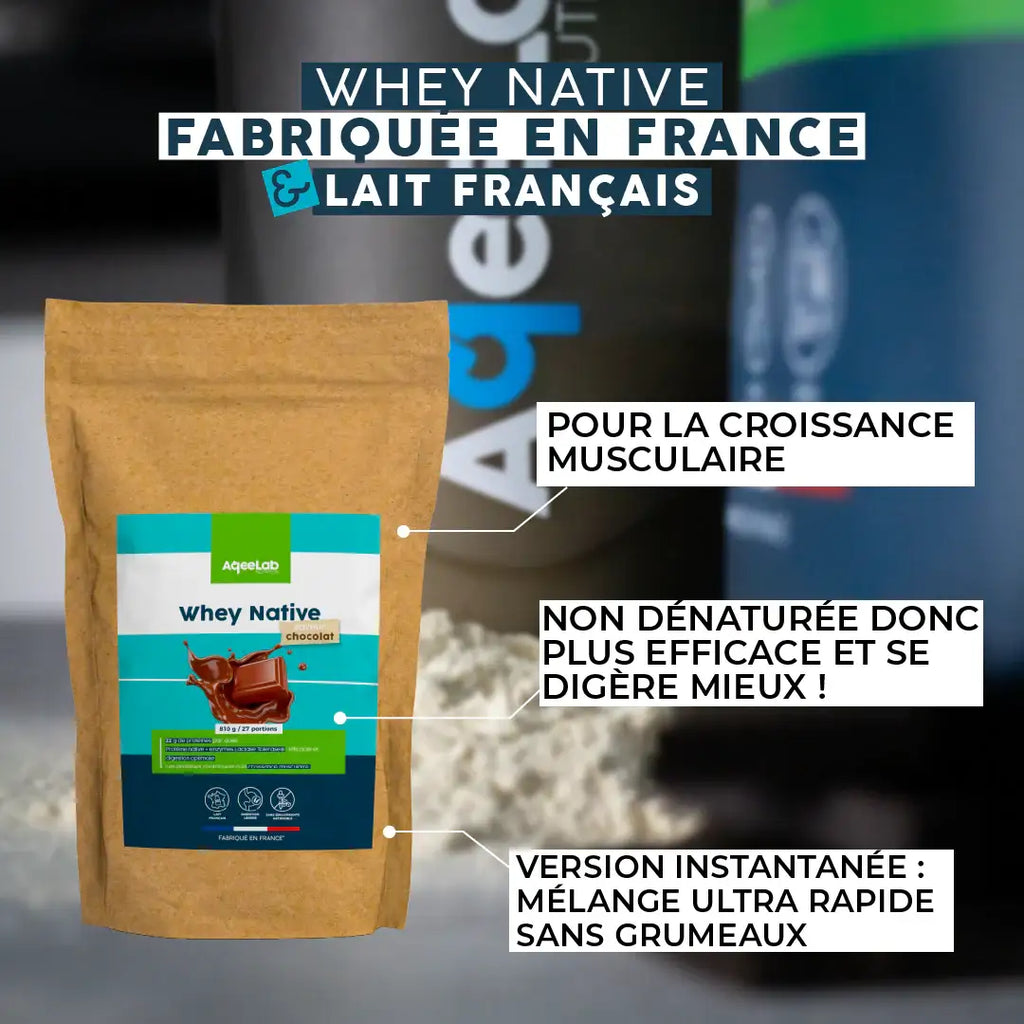 Whey Native 94% - Fabriquée en France & lait Français