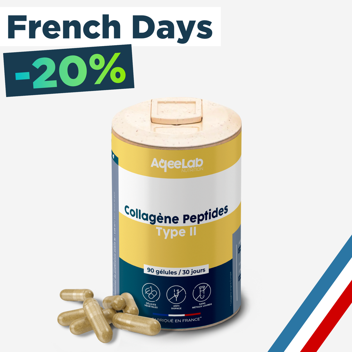 Peptides de collagène type 2 – Colartix® en gélules