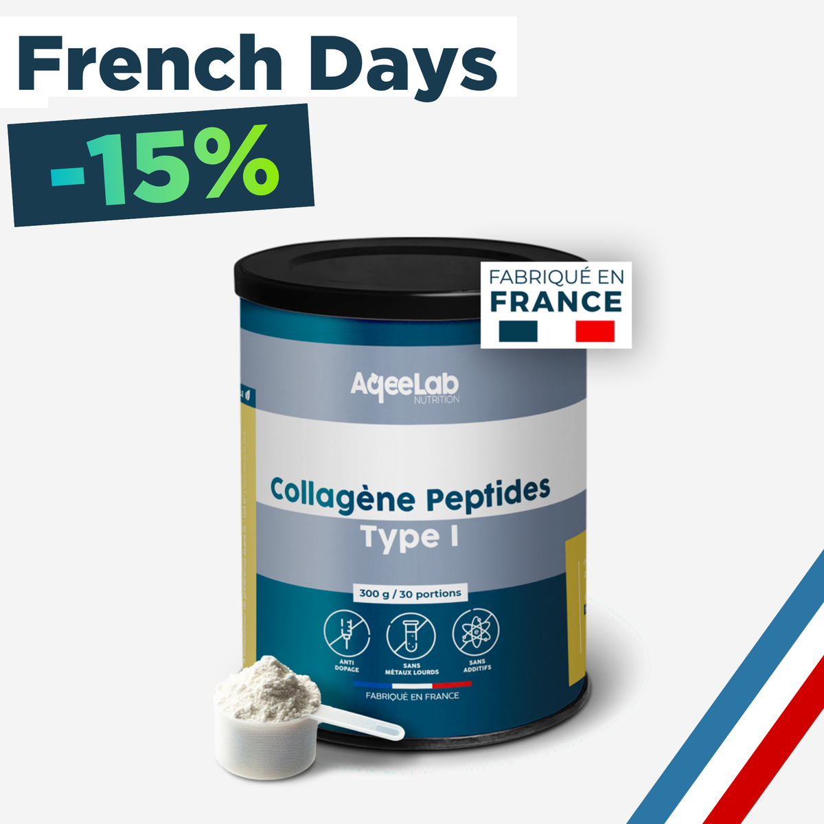 Peptides de Collagène Peptan type 1 - Poudre
