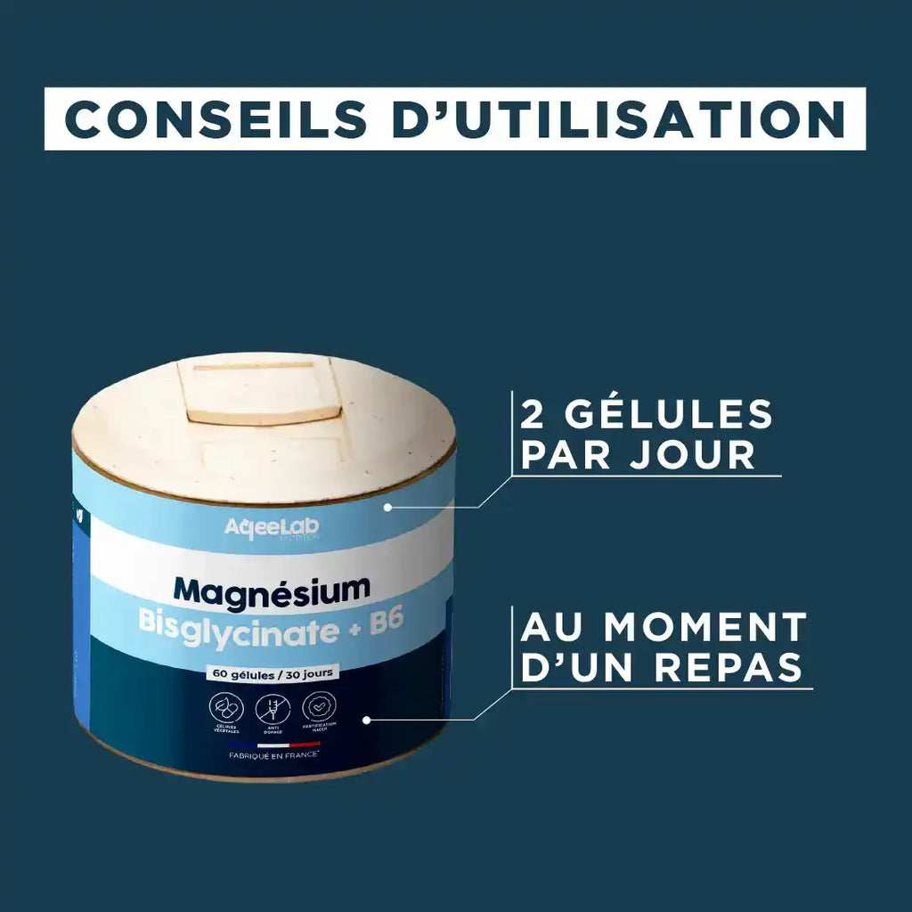 Magnésium Bisglycinate + B6 - Gélules