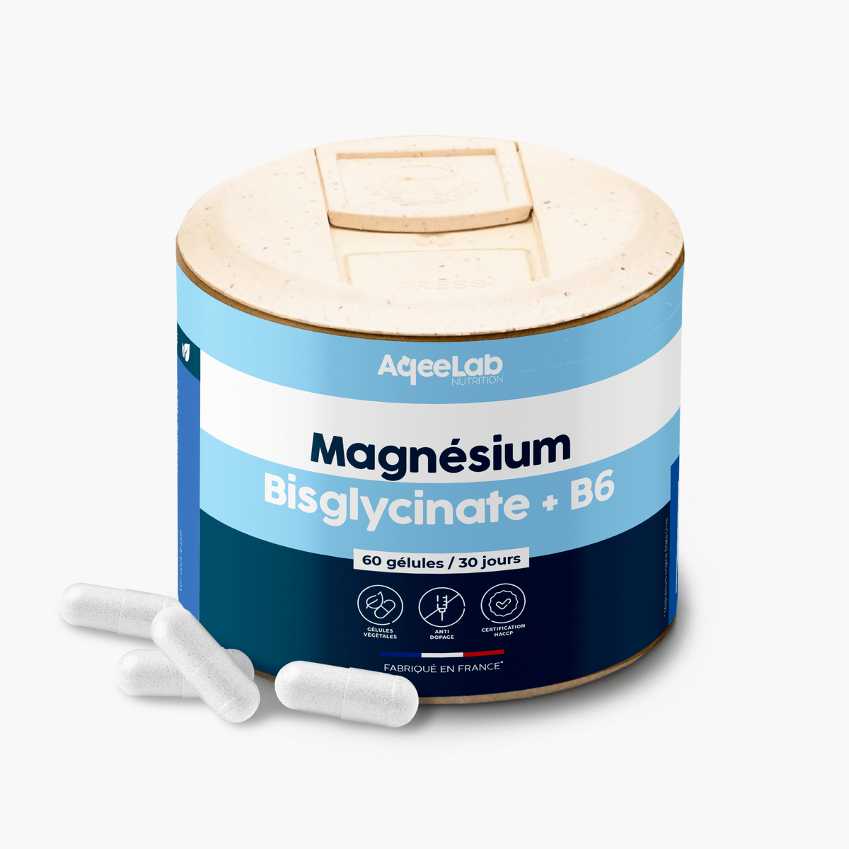 Complément Alimentaire Vitaler’s Magnésium 125 Mg + B6 - 120 Gélules - Anti-fatigue & Crampes
