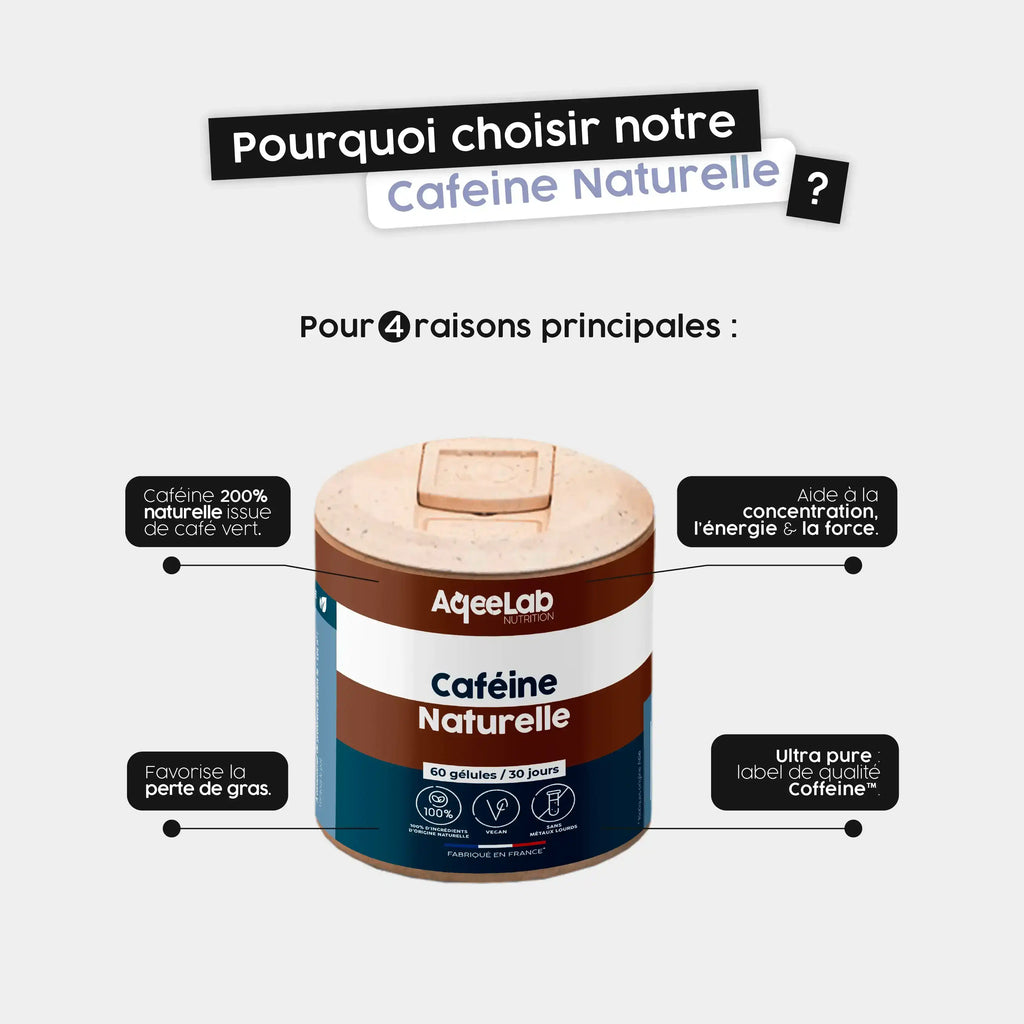 Caféine Naturelle Coffeine™ - Gélules - AqeeLab Nutrition