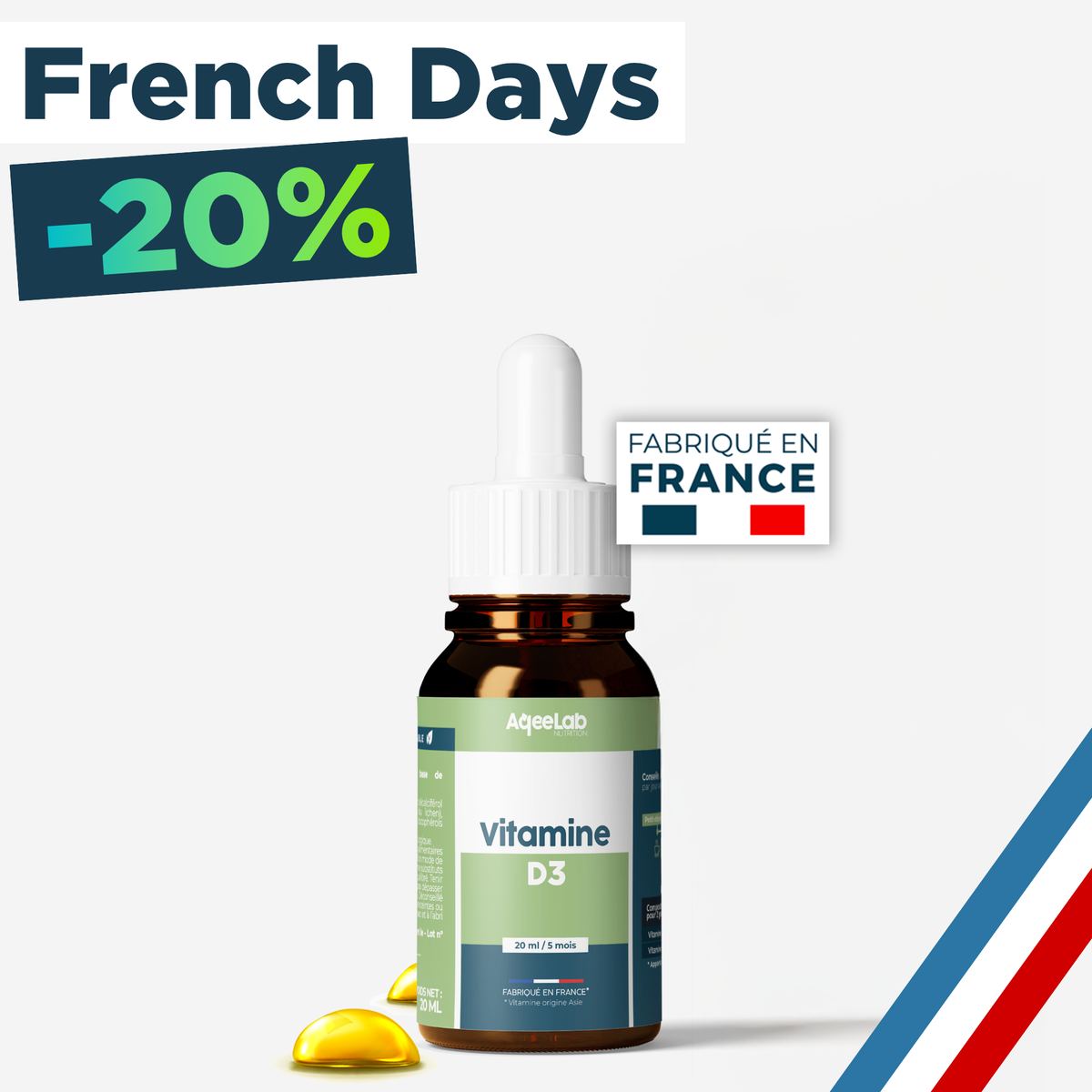 Vitamine D3 - Flacon gouttes