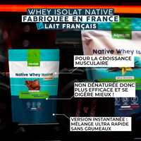 Whey Isolat Native 94% - Fabriquée en France & lait Français