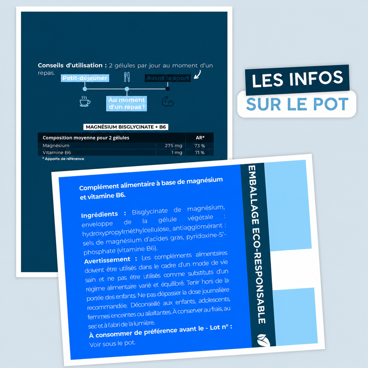Magnésium Bisglycinate + B6 - Gélules
